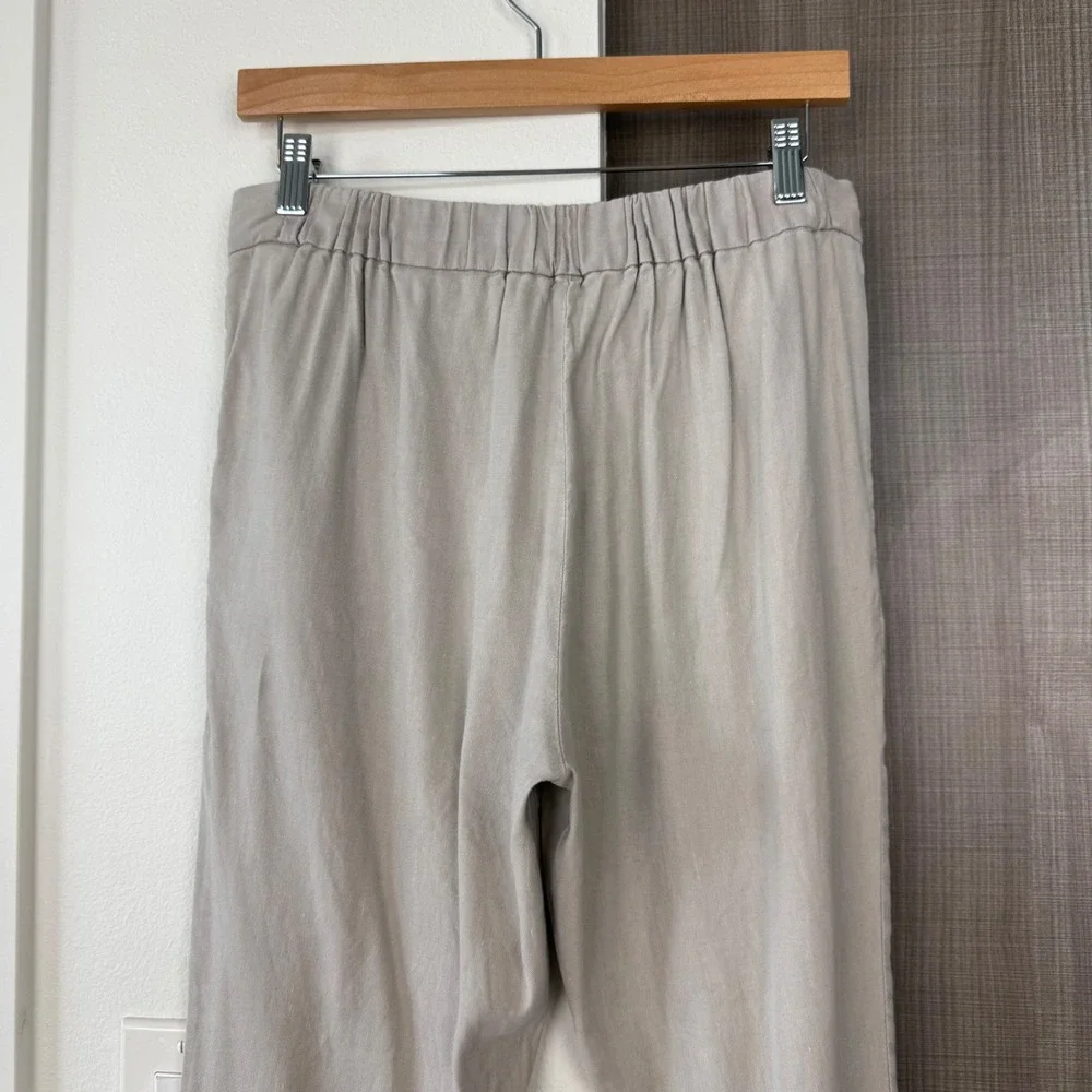 Babaton Aritzia Tan Conan Linen Trouser‎ Pants Cropped Tapered Size 8